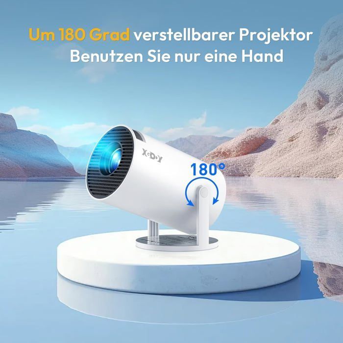 Mini Vidéoprojecteur[2025 Mis À Niveau Et Android 11.0] Native 720P Hd, Prend En Charge 4K 1080P, Gimbal 3 New Projecteur P[XV79]