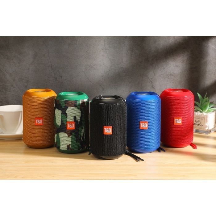 Altavoz Bluetooth portátil TG264 resistente al agua para exteriores, con ranura para tarjeta (dorado)