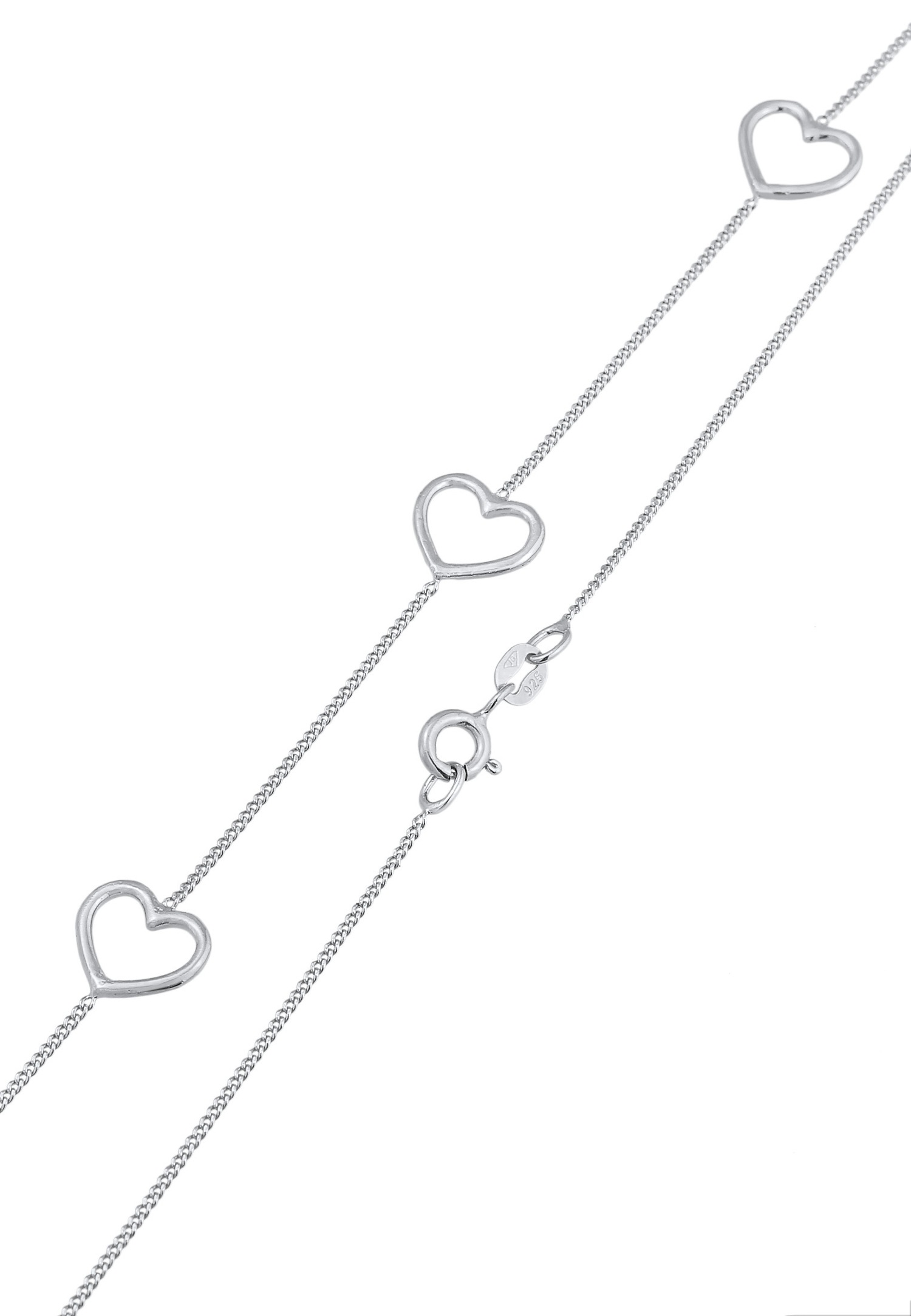 Elli Femmes Symbole Cœur Amour Cut-Out en argent sterling 925