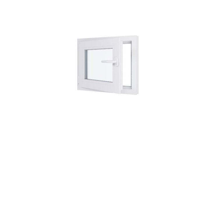 Fenêtre PVC - Triple vitrage - Tirant Gauche - Blanc - LxH : 600x500 mm