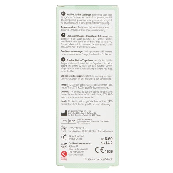 Lentile de contact moi de zi Kruidvat Opticare -1.50<br>Dispozitiv medical - 10 bucăți