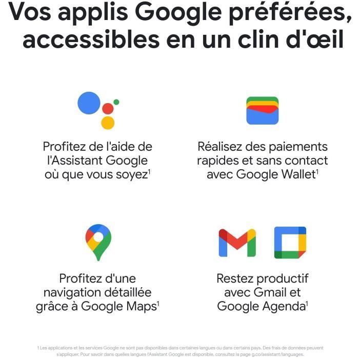 Montre connectée GOOGLE Pixel Watch - 41 mm - Noir mat Actif - Bracelet Obsidian