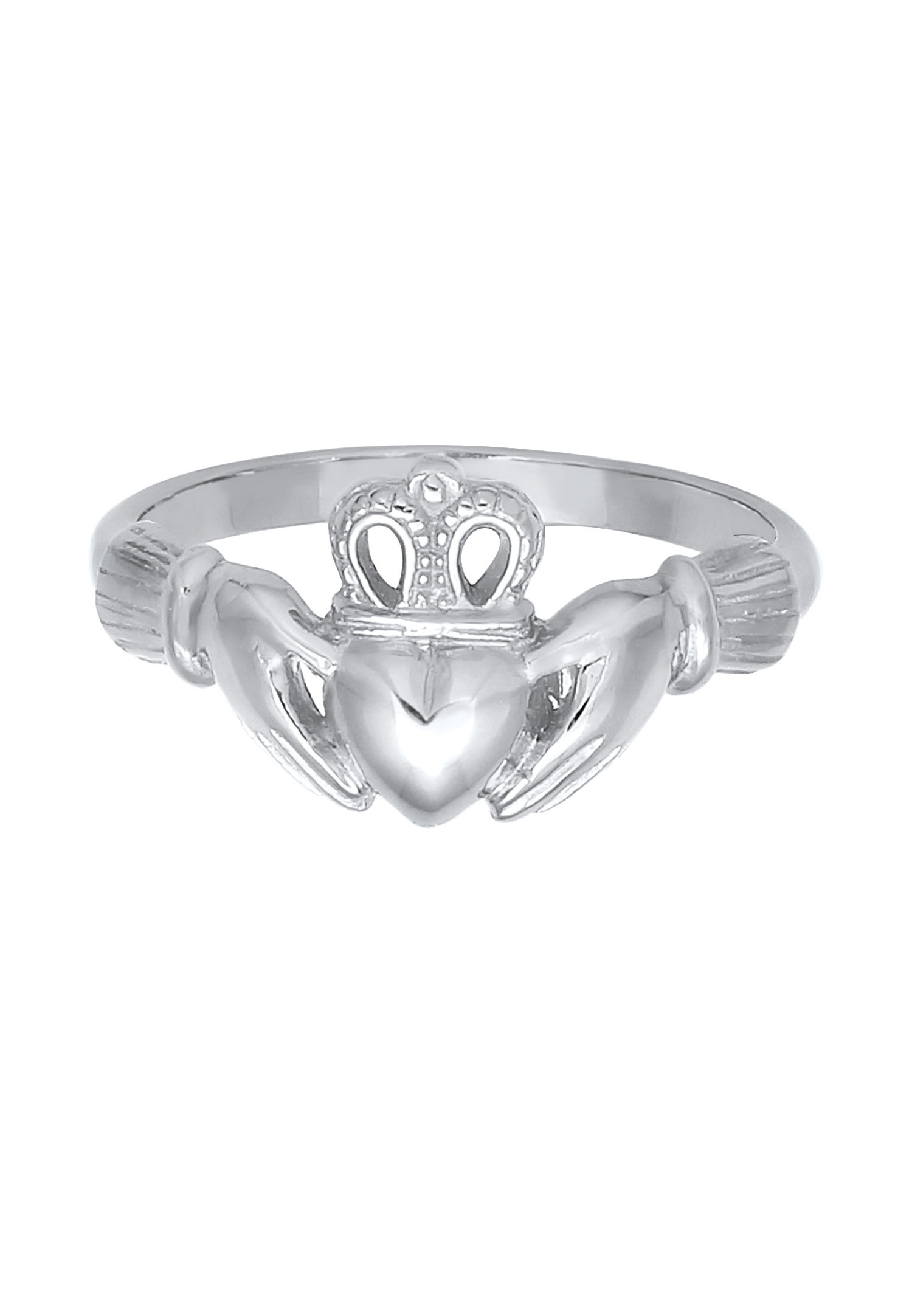 Elli Femmes Claddagh Coeur Couronne en Argent Sterling 925