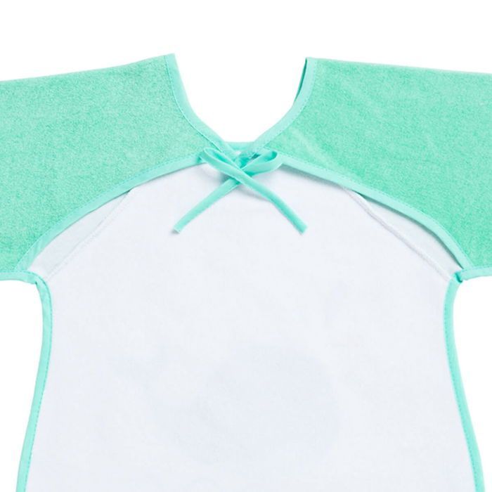 Babycalin - Bavoir manche longue 12 mois Marin Bio - Bavoir tablier 37x42 cm