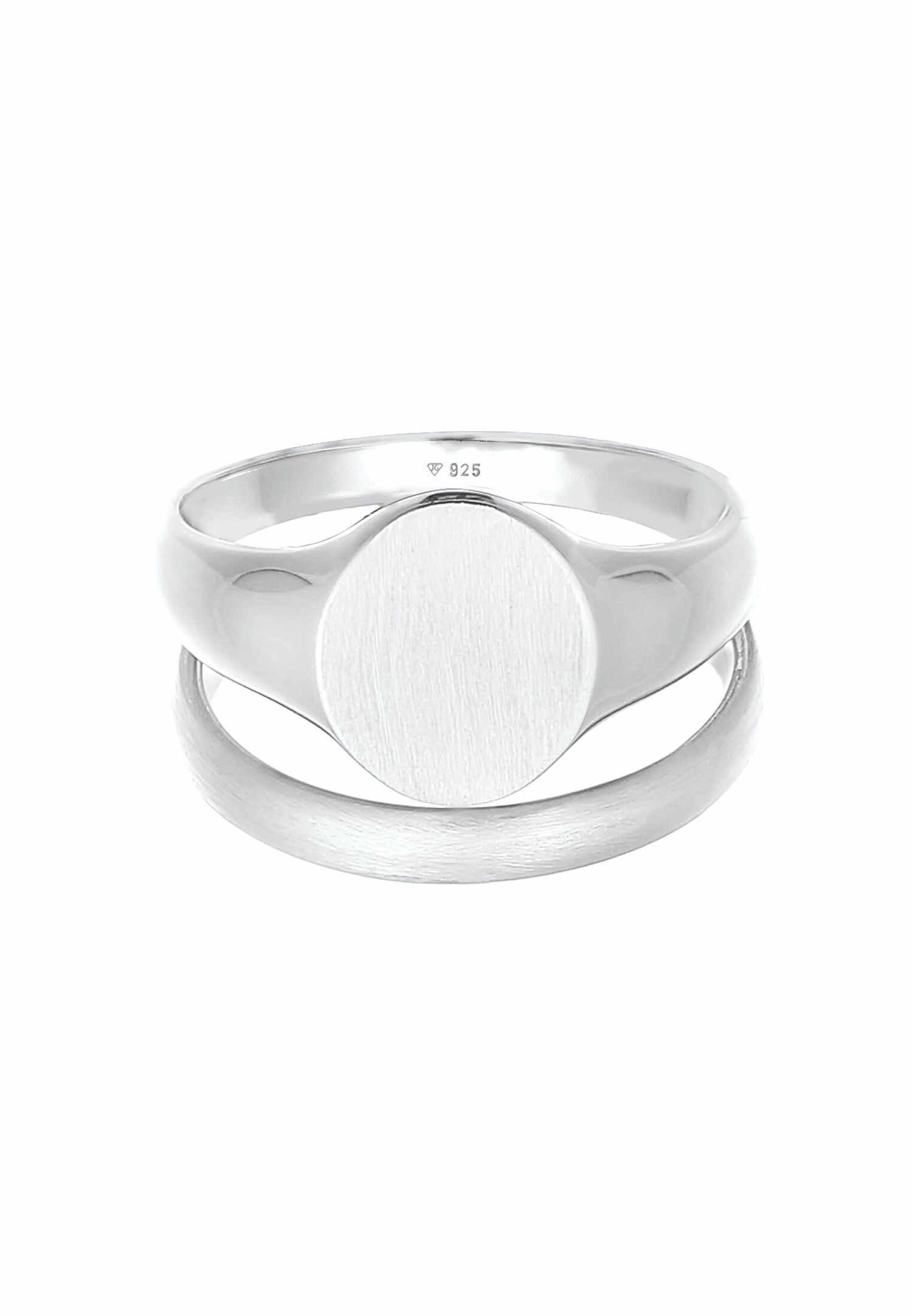 KUZZOI Bague de signalisation pour homme - Ensemble de bagues de base à tendance minimale en argent sterling 925