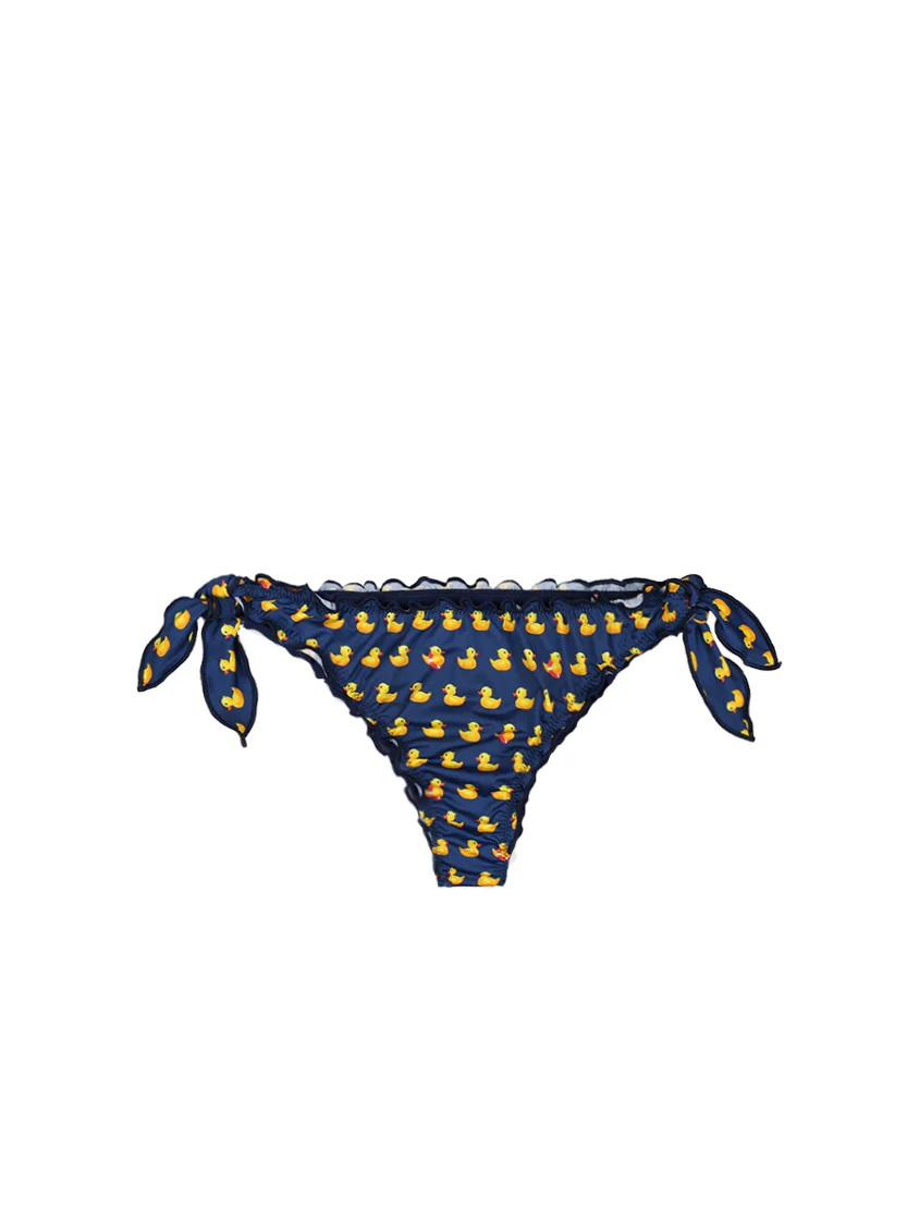 Dameszwembroekje met hoge taille en eendenprint