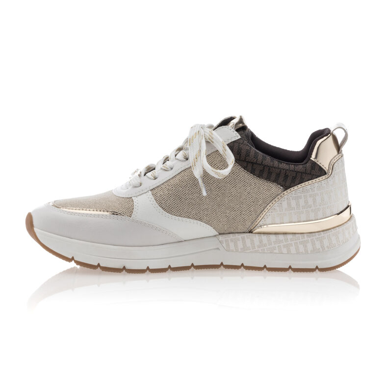 Zapatillas deportivas para mujer color beige.