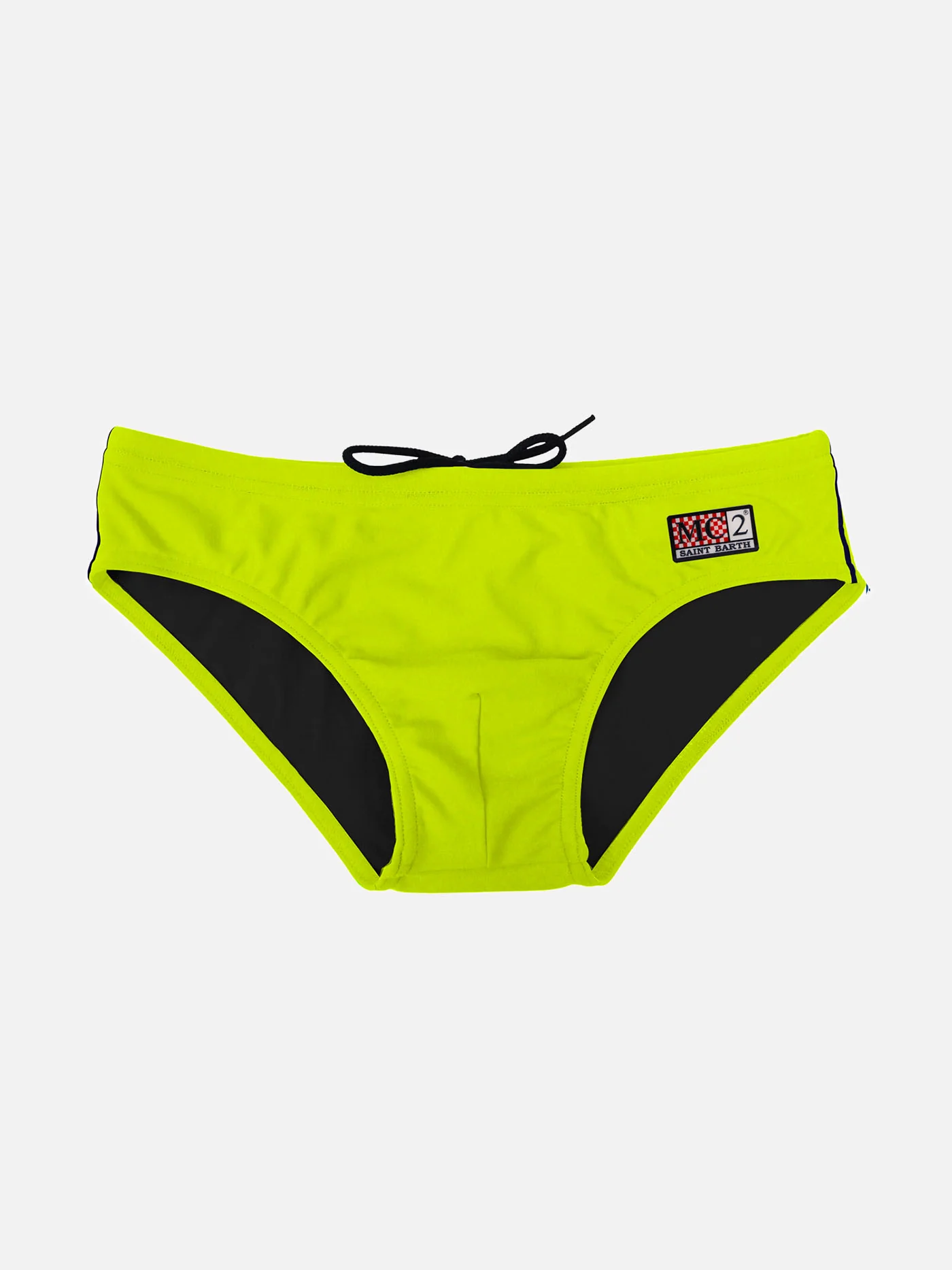 Calção de banho amarelo fluorescente para bebês