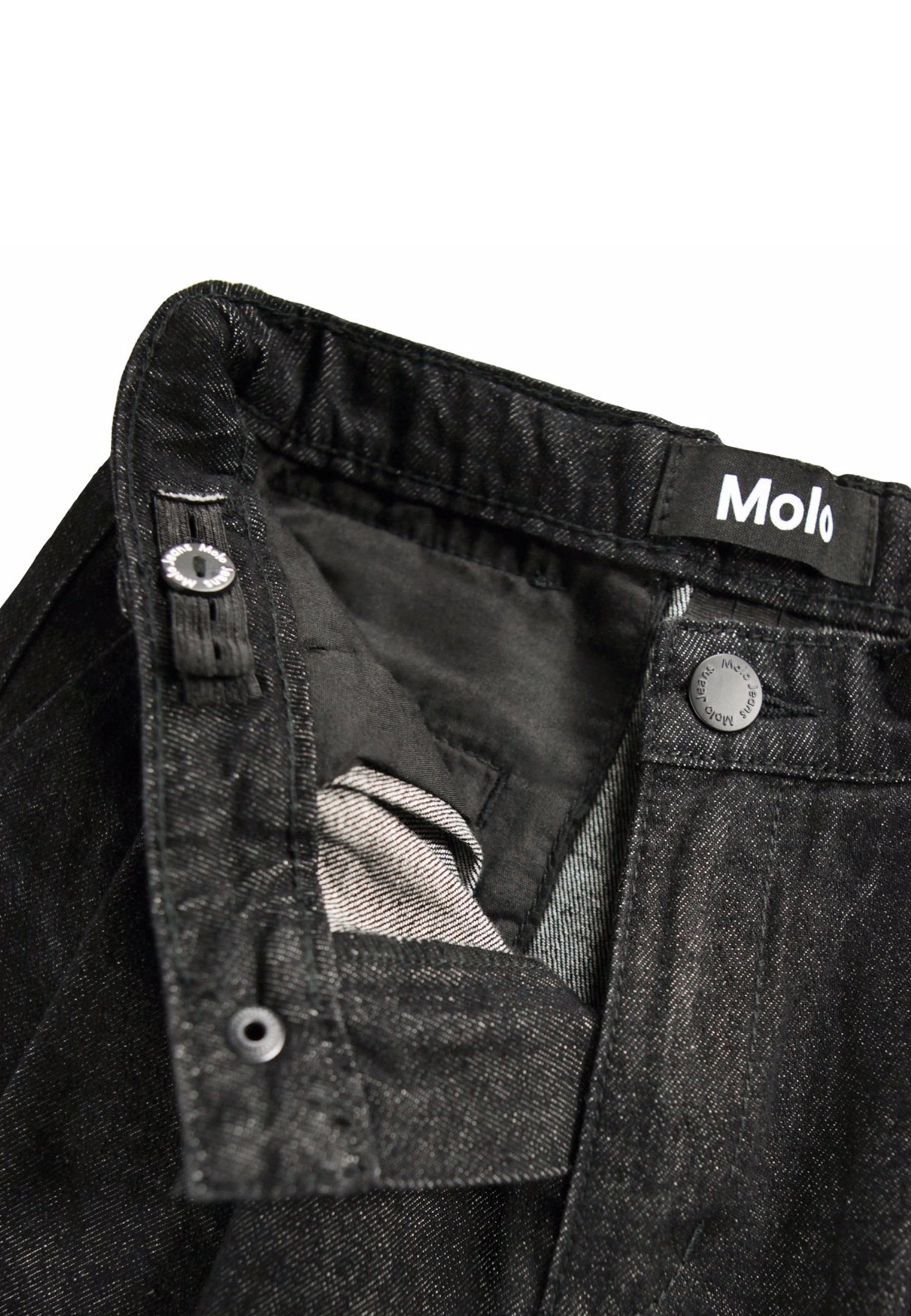 Molo AEISHA PLEATS - Rechte jeans - gewassen zwart
