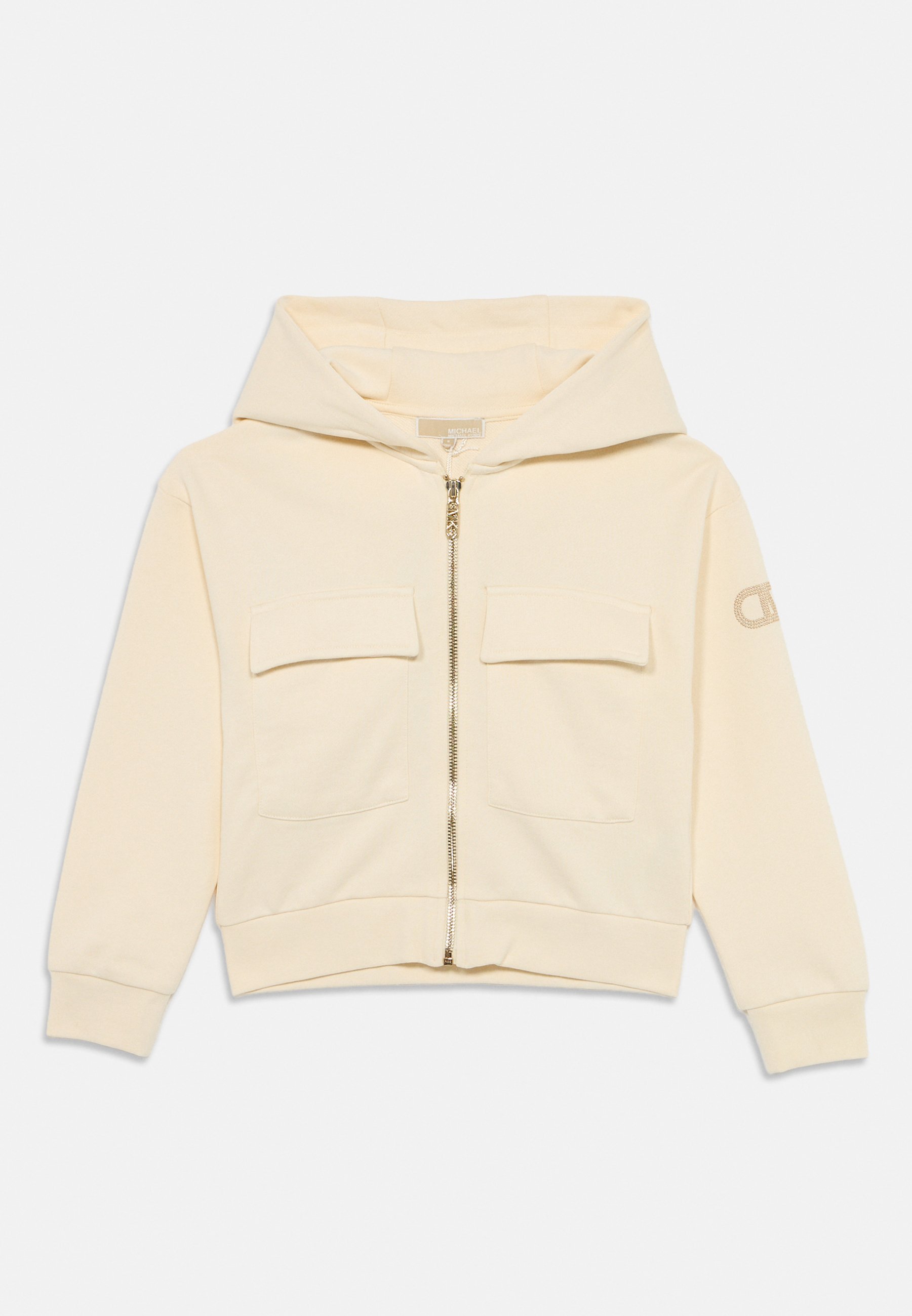 Sweat à capuche zippé Michael Kors Kids - crème