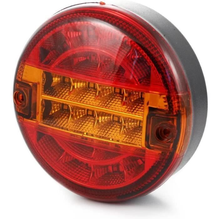 2x Universel LED 12V Hamburger Arrière E24 Marqué Feux Camion Caravane Remorque Benne Utilitaire Bus Camping-Car Camionnette