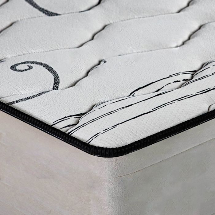 Materasso reversibile NELIA 180x200 cm, schiuma ad alta densità, zone di riposo indipendenti, con lato estivo/invernale, spessore 24 cm