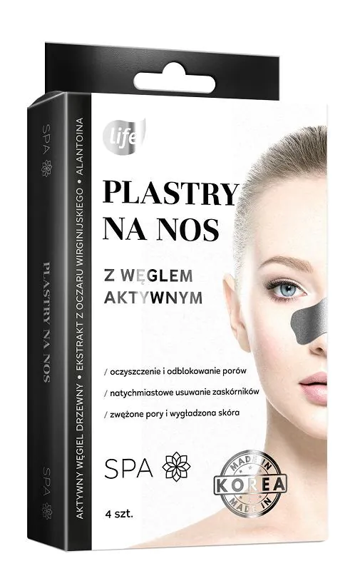Life Plastry Głęboko oczyszczające plastry na nos z aktywnym węglem