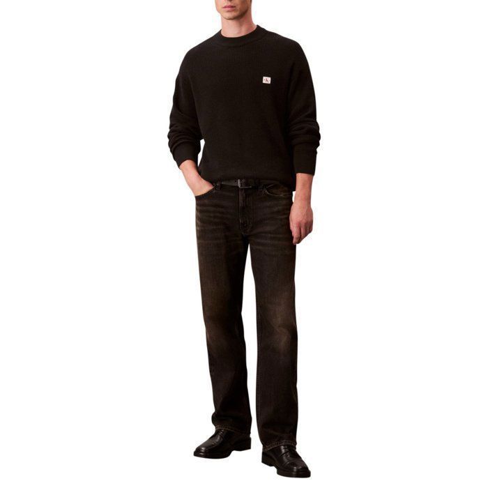 Pull Noir Homme Calvin Klein Jeans Waffle