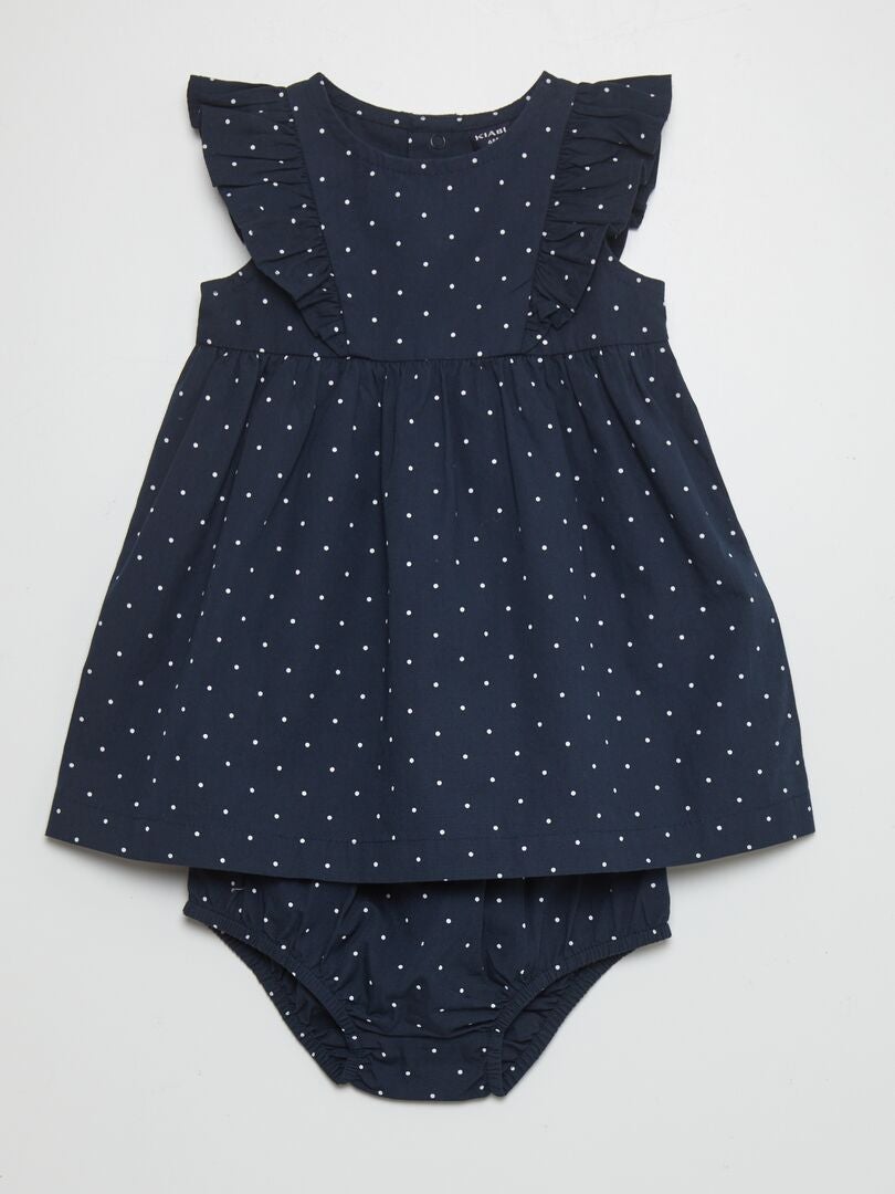 Jurk + onderjurk set - BLAUW