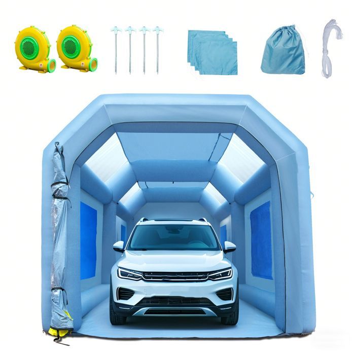 Cabina di pittura - DUOKU - Tenda per pittura - 6 x 3 x 2,5 m - Sistema di filtrazione - 2 ventilatori