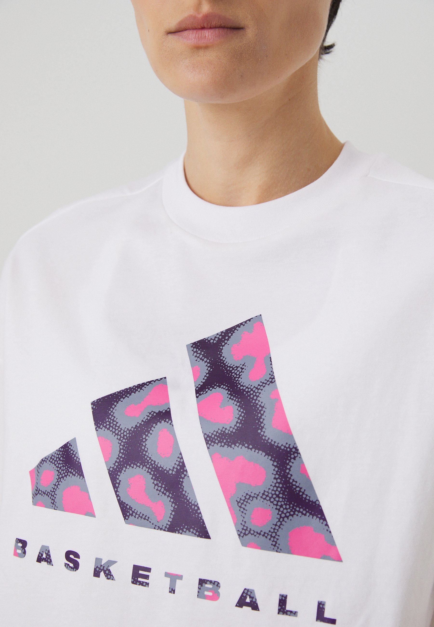 adidas Performance CAMO T-shirt - T-shirt met print - wit/zilverviolet