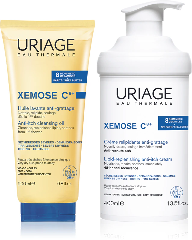 Kit Uriage Xemose C8+ Comfort para pele sensível