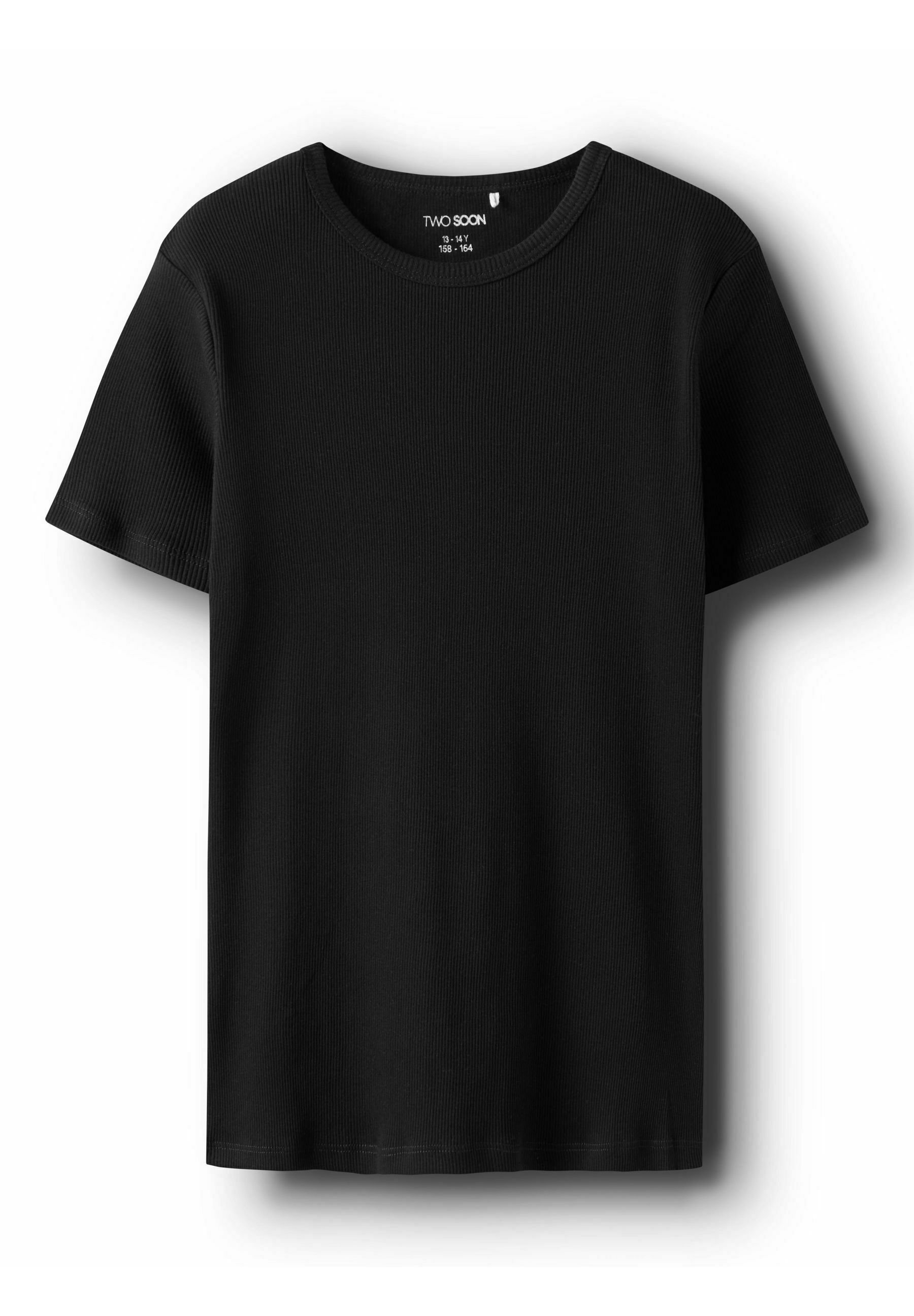 TWO SOON 2ER-PACK - Basic T-Shirt - schwarz