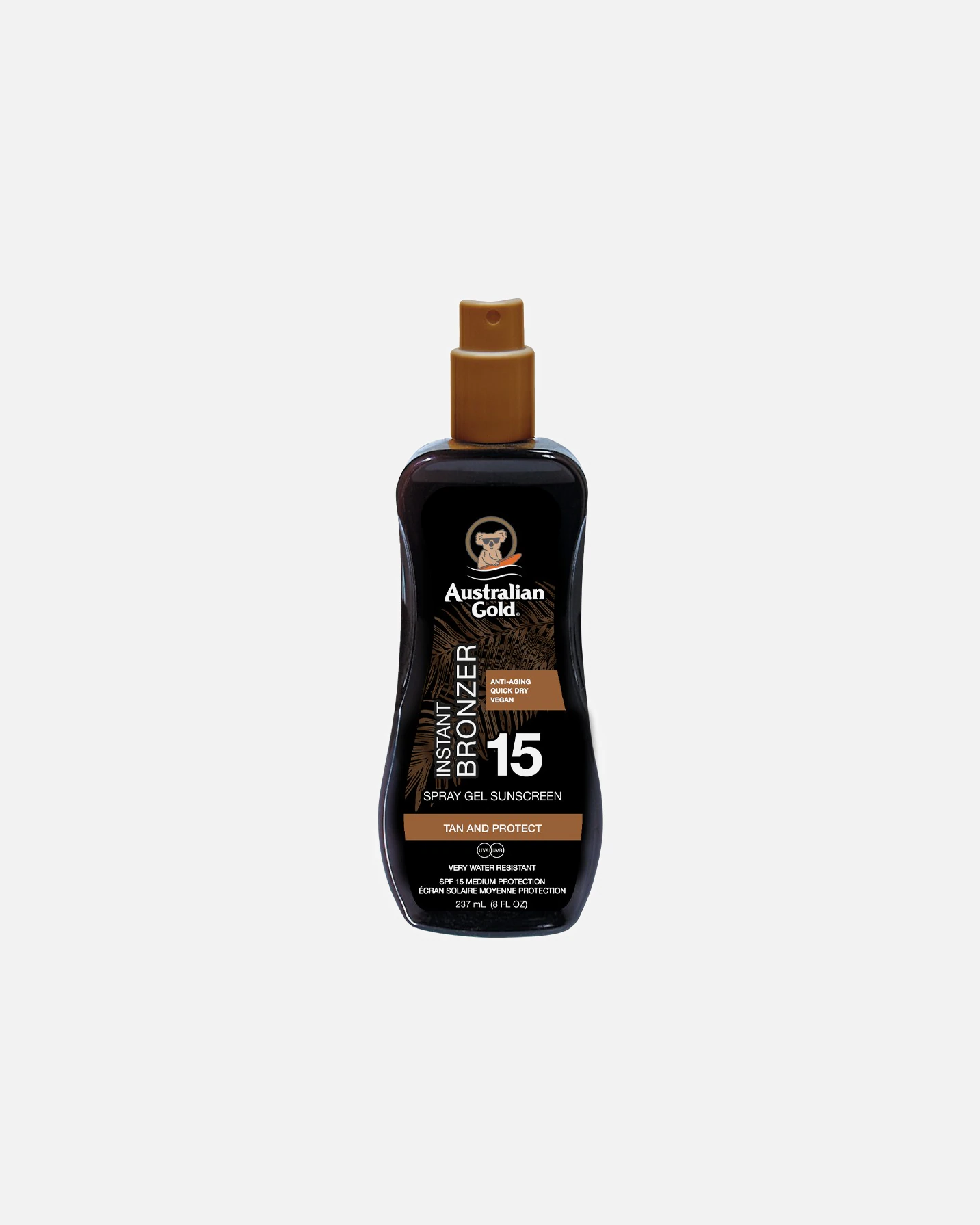 Australian Gold SPF 15 Spray Gel avec agent bronzant
