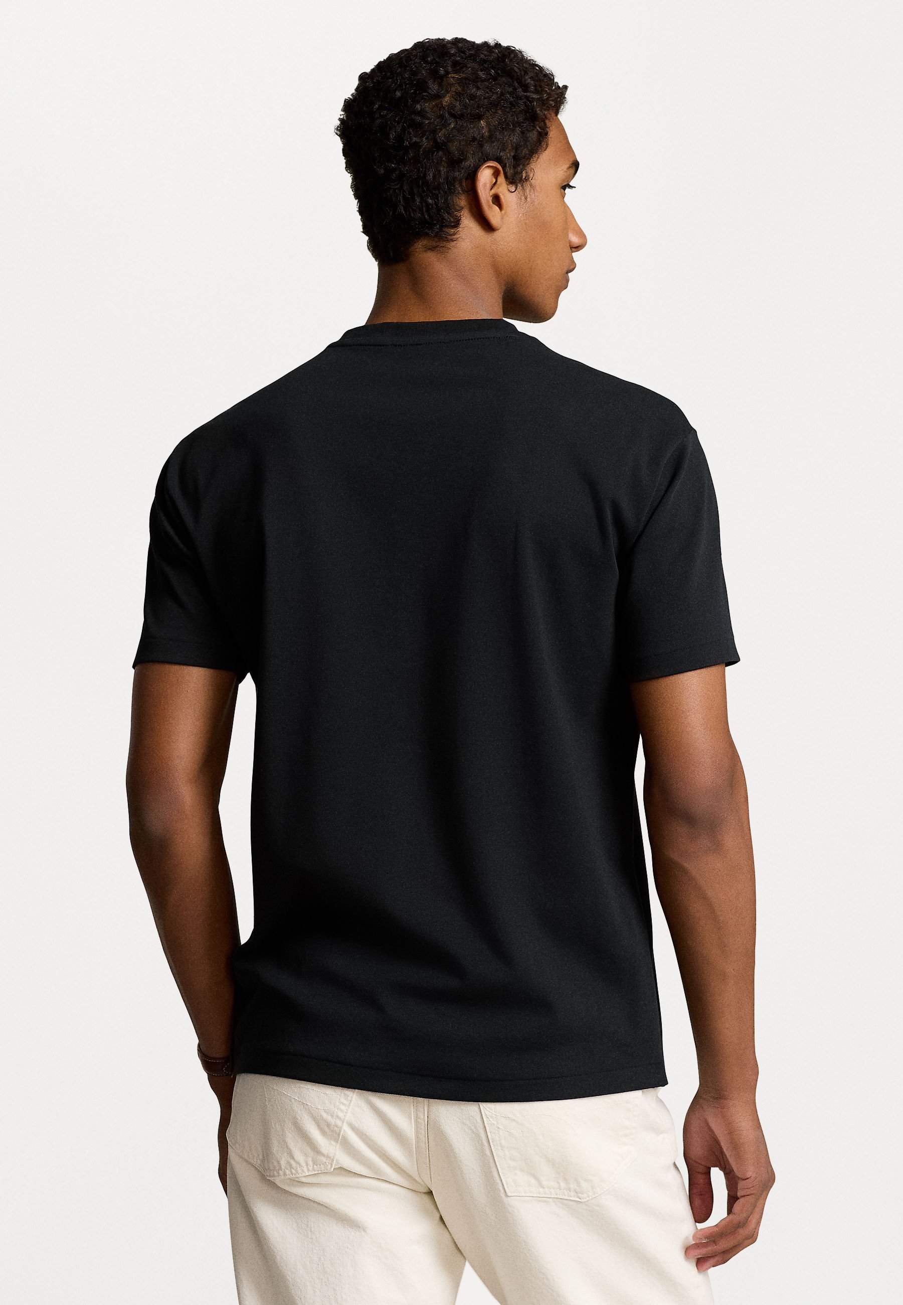 Polo Ralph Lauren CUSTOM SLIM FIT T-SHIRT VAN ZACHT KATOENEN - Basic T-shirt - zwart