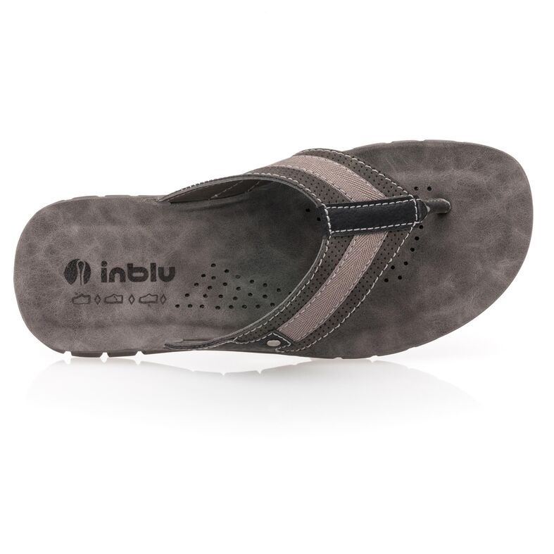 Férfi fekete flip-flop papucsok / tanga szandálok