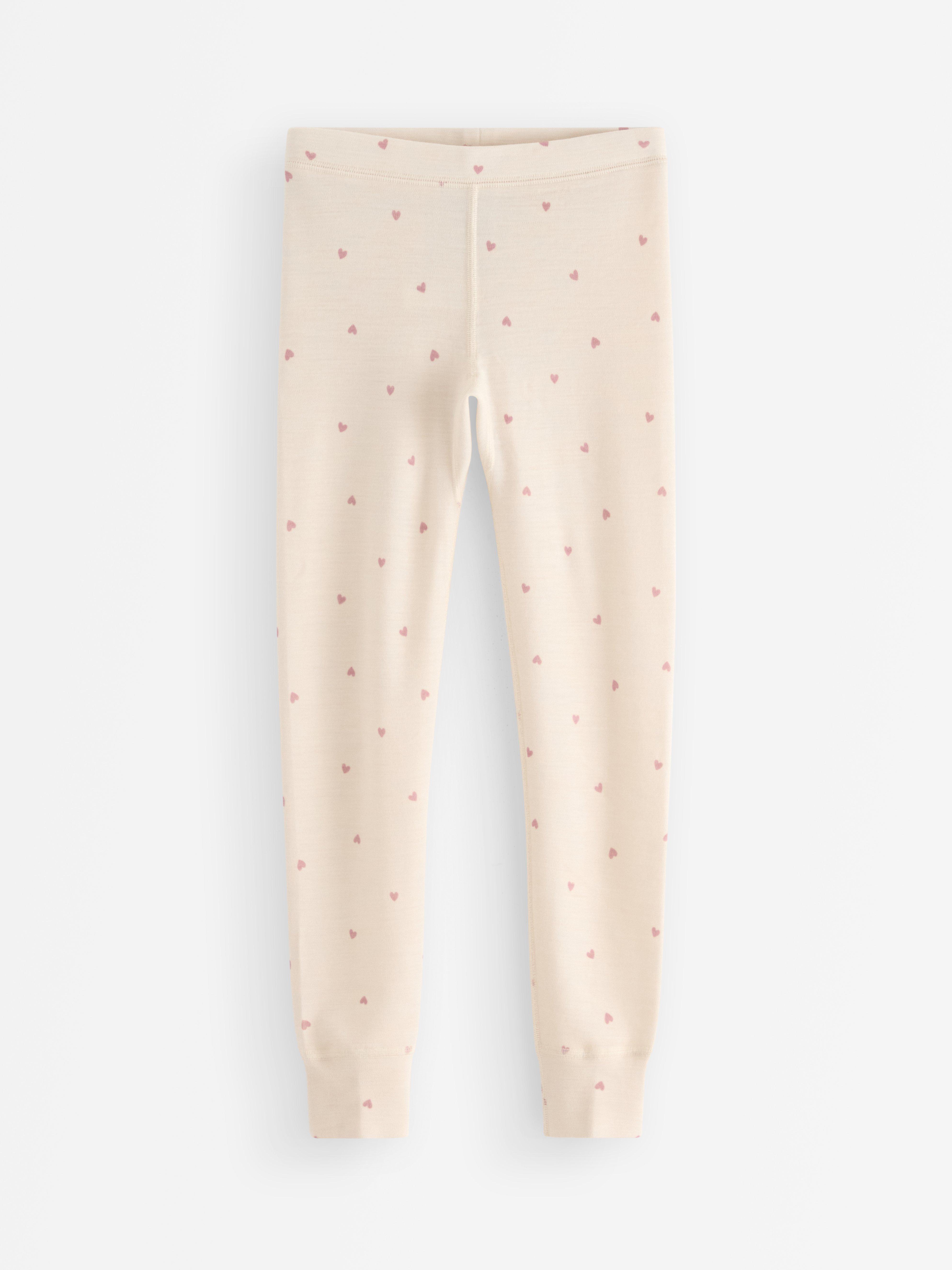 Leggings de lana merino beige claro