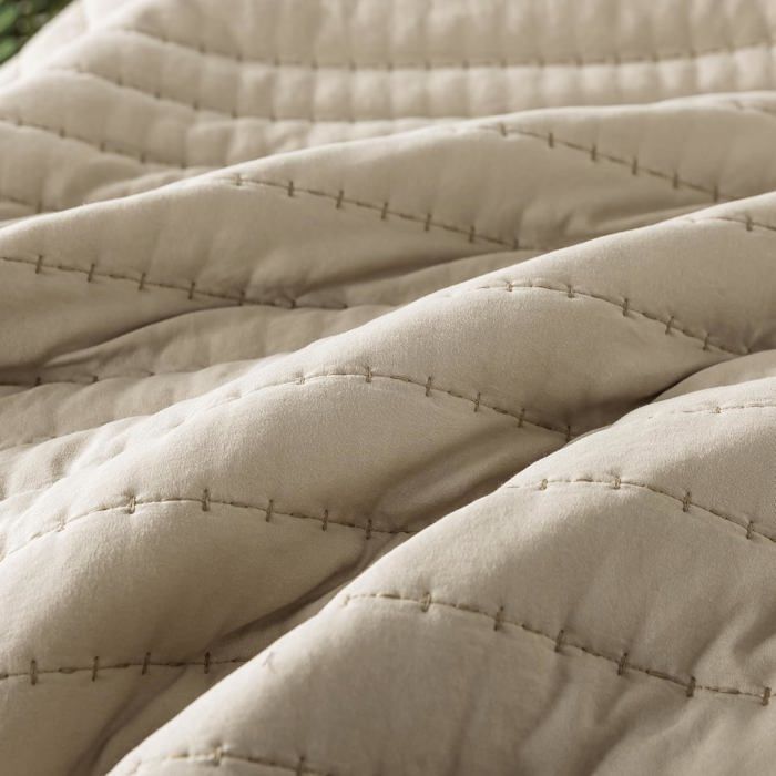 Colcha acolchada para 2 personas 300x270 cm - Beige - Certificación Oeko-TEX