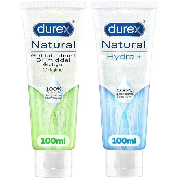 Natural Lubricating Gels - Intimate, Water-Based and Moisturizing with Hyaluronic Acid - Pack of 2 Sexual Gels 100ml