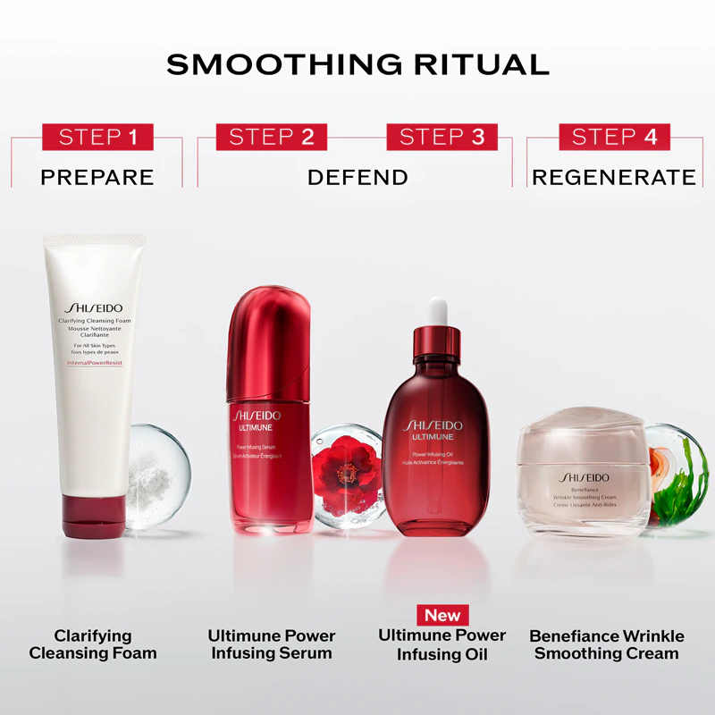 Hydratačný olej Shiseido Ultimune Power Infusing Oil na tvár, telo a vlasy