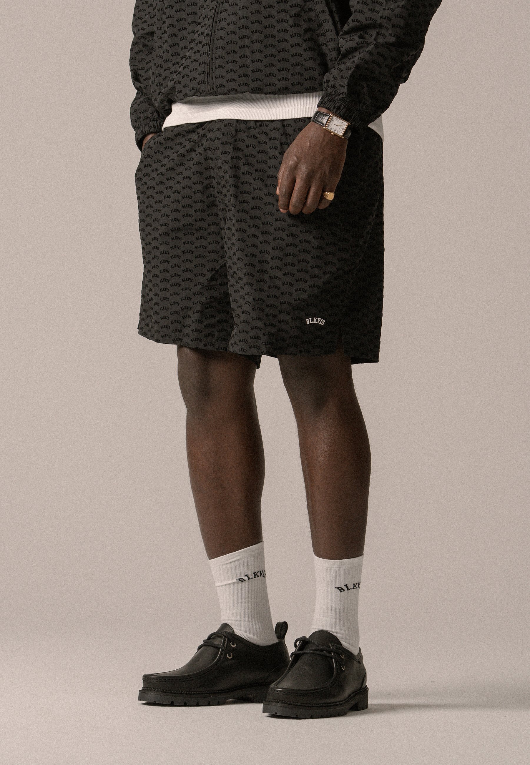 BLKVIS ALLOVER TRACK UNISEX - Shorts - zwart