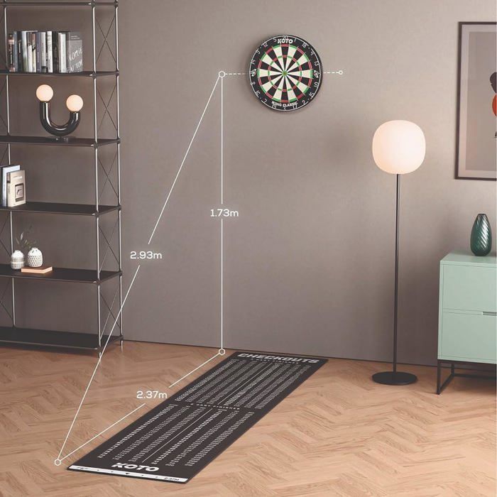 Klassiek kurken dartbord, officiële afmetingen, voor stalen dartpijlen, ultradunne draad, dartbordset