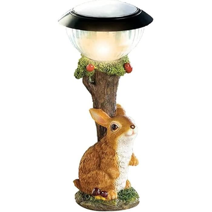 Estatua de jardín trepadora con luz solar, escultura de animal de resina para decoración de exteriores con luces LED para [1300]