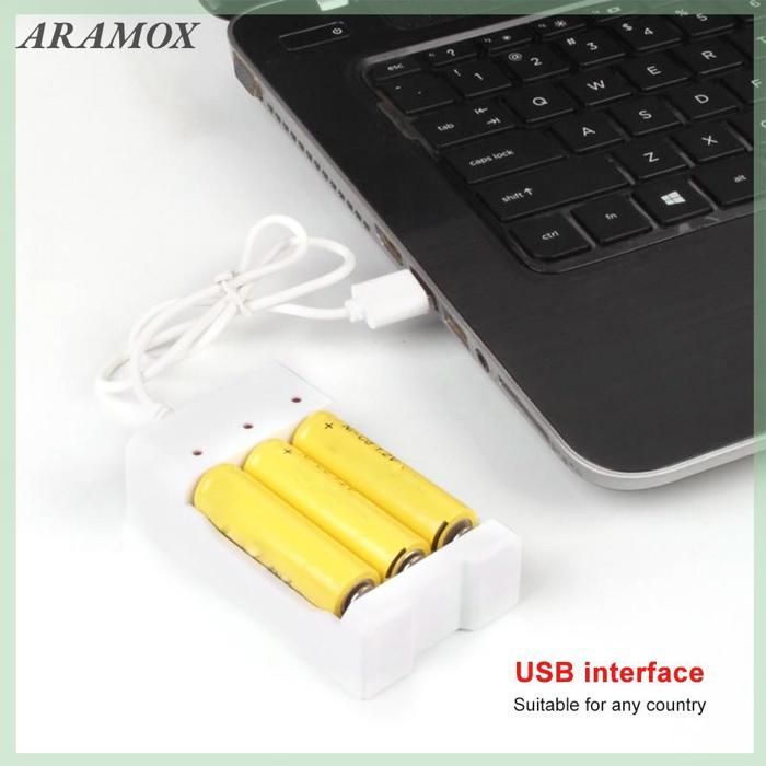 ARAMOX Charger A03 ABS White ABS Résistance à Haute Température 3 Emplacements USB pour la Charge de video videoprojecteur