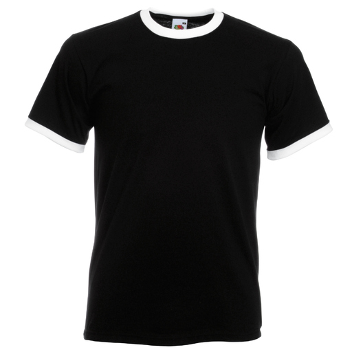  Camiseta De Manga Corta Con Bordes De Diferente Color Fruit Of The Loom