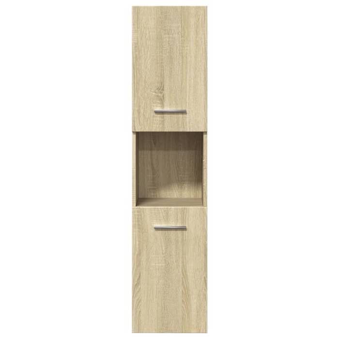 Ensemble de meubles de salle de bain - WIENS - 4 pièces - Chêne sonoma - Bois d'ingénierie - 41x38,5x46 cm