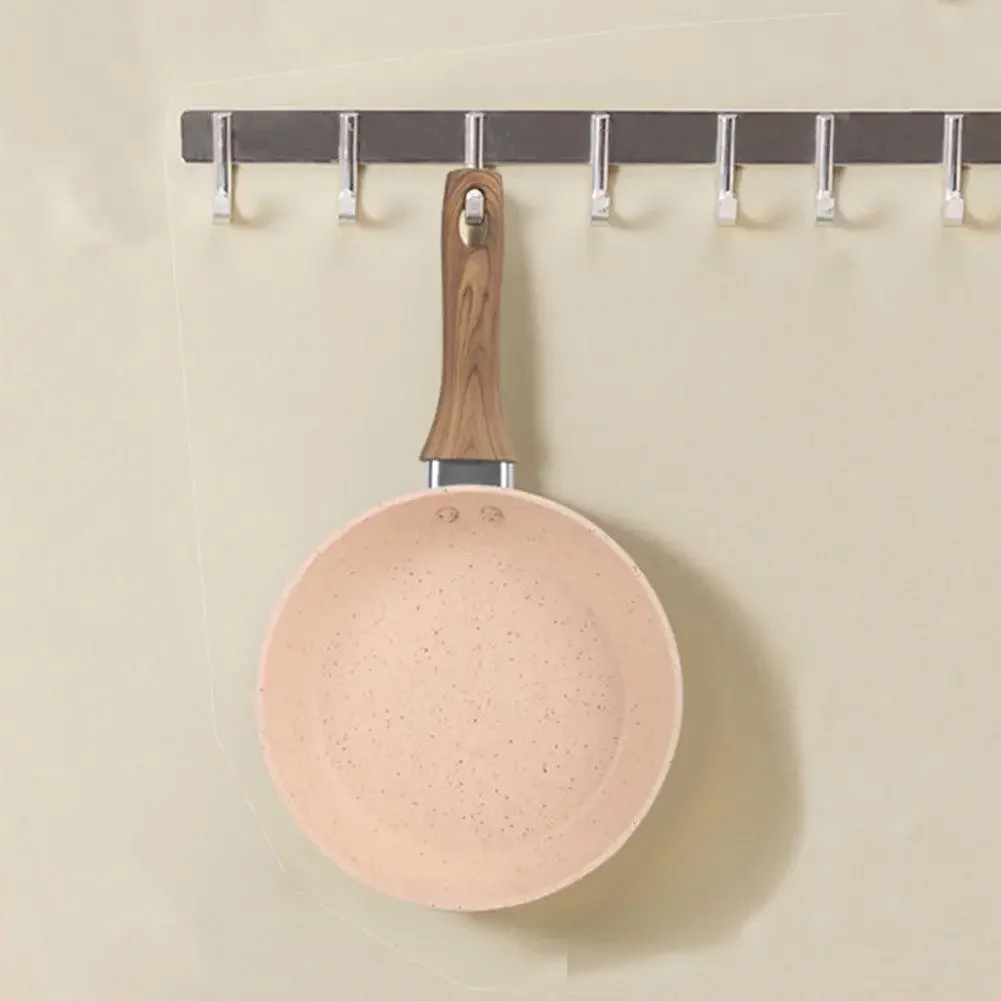 Poêle à fond plat antiadhésive, mini-œufs au plat, riz au blé, cocotte en pierre, steak, plaque à induction, flamme nue, ustensiles de cuisine universels