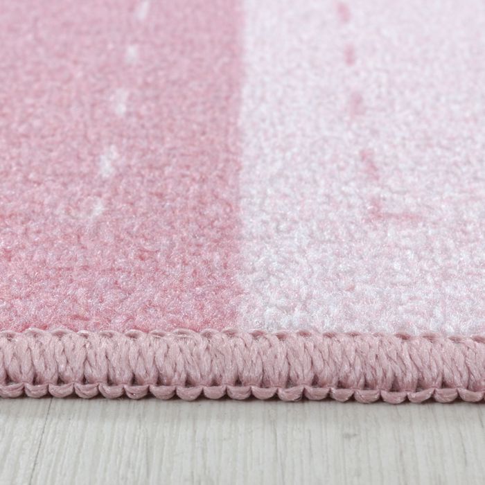 Alfombra infantil Carpetsale24 con estampado de cuadros de princesita, color rosa, 80x120 cm, alfombra para dormitorio infantil, alfombra para habitación de bebé.