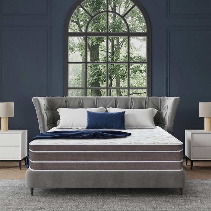 Colchón de 140x190 cm - Grosor 26 cm - Espuma viscoelástica - 10 zonas - Firmeza media - Transpirable - Alta resiliencia - Extremadamente