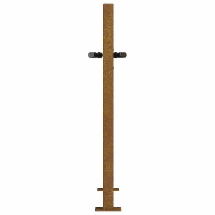 vidaXL Garden Gate, Patio Gate, Security Barrier, Outdoor Terrace Gate, 105x80 cm Corten Steel 153214