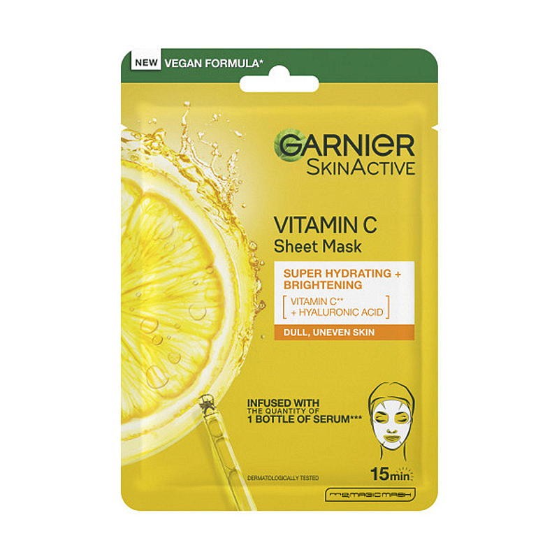 Garnier ansiktsmask med aktivt C-vitamin från Garnier
