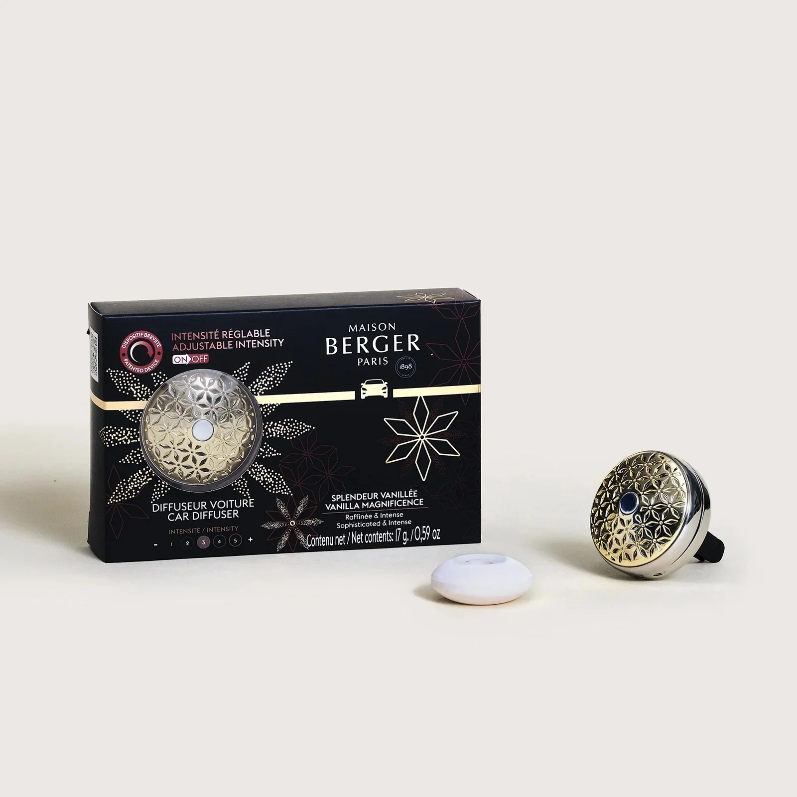 Diffuseur Voiture Diffusore per Auto POMELIS + ricarica Splendeur Vanillée - Profumo per Automobile