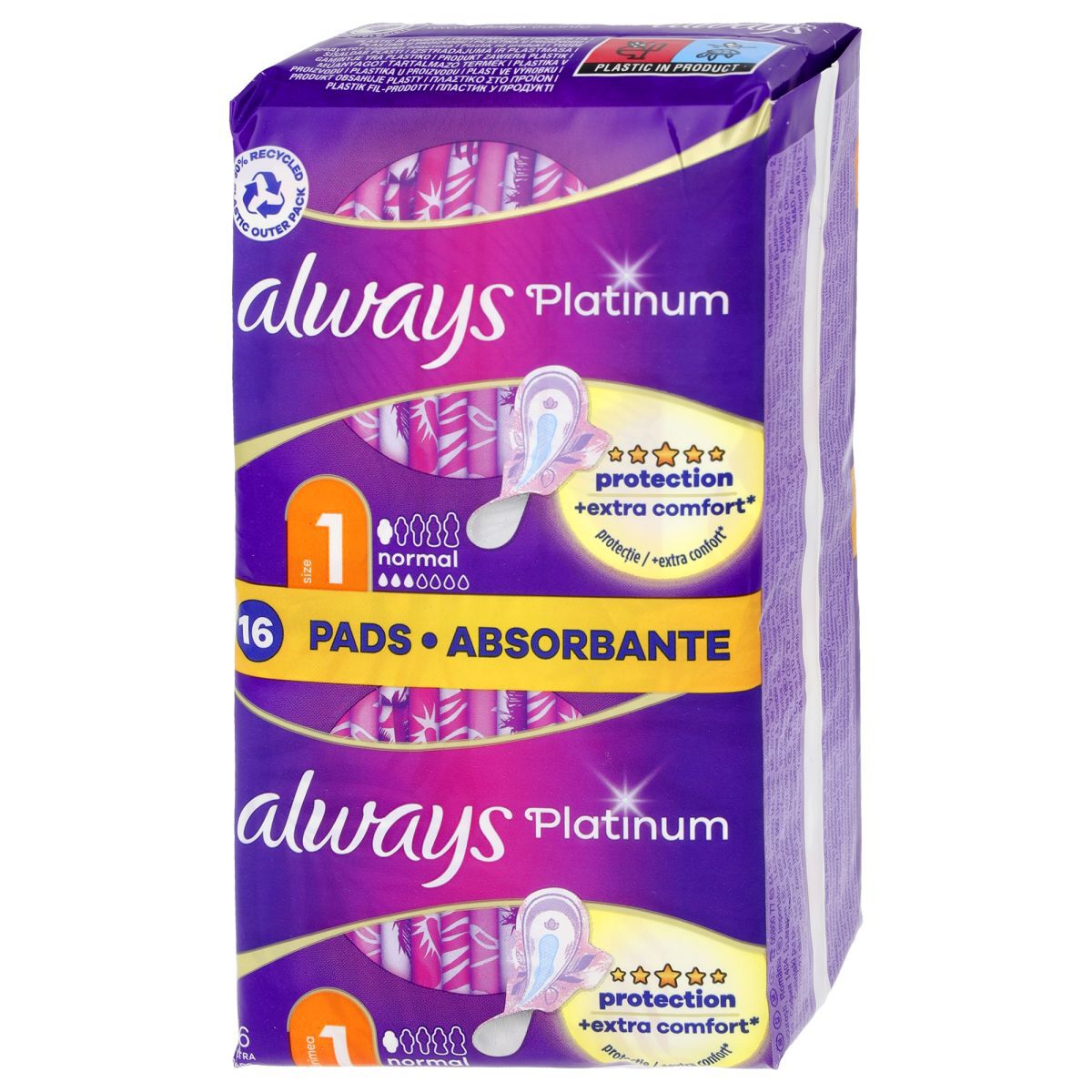 Always szárnyas egészségügyi betétek 16 db Platinum