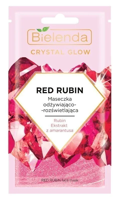 Bielenda Crystal Glow Red Rubin Odżywiająco-rozświetlająca maseczka do twarzy