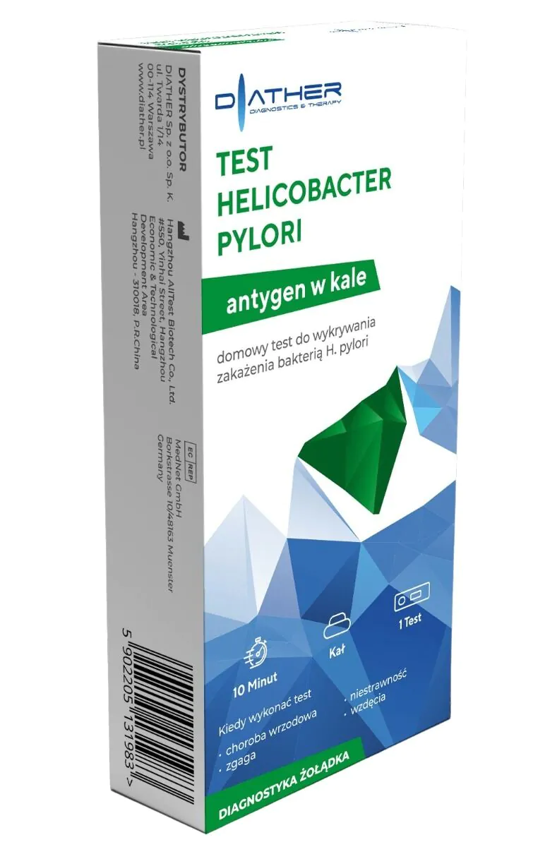 Diather, Test Helicobacter Pylori antygen w kale