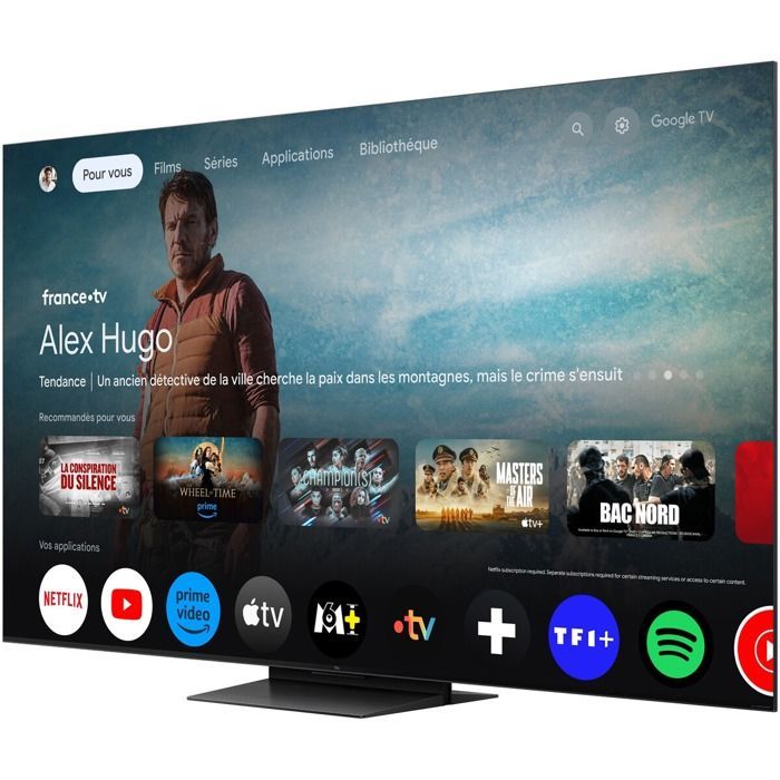 TV QD Mini LED TCL 55C89K 138 cm 4K UHD 2025 Geborsteld aluminium