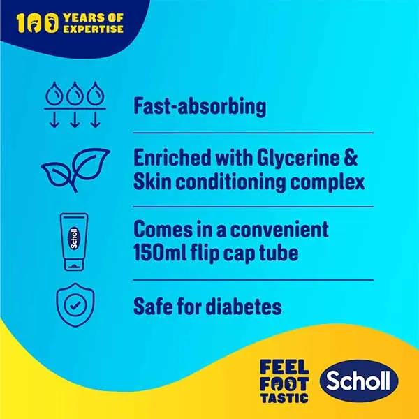 Scholl Hydratační krém na nohy pro suchou pokožku 150 ml