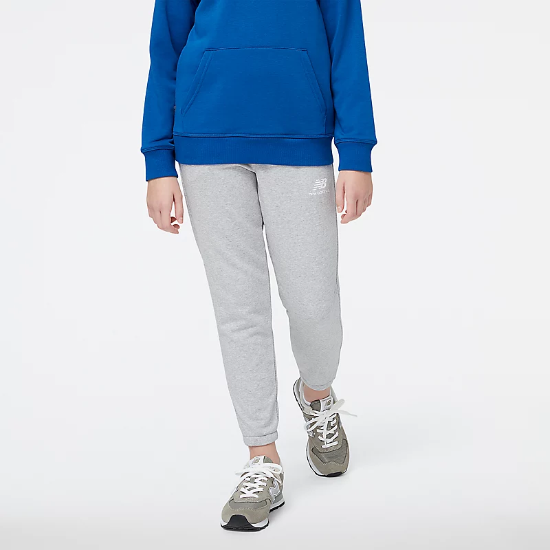 Pantalon de survêtement Enfant Essentials à logo superposé en molleton français – GRIS ATHLÉTIQUE