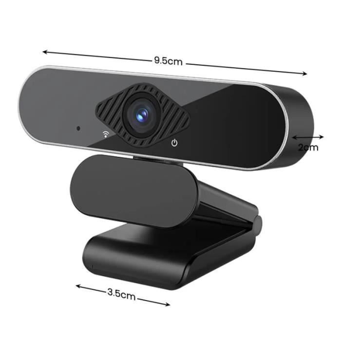 Webcam - UVERBON - HD 1080P - Microphone à réduction de bruit - Lumière d'appoint - Angle ajustable
