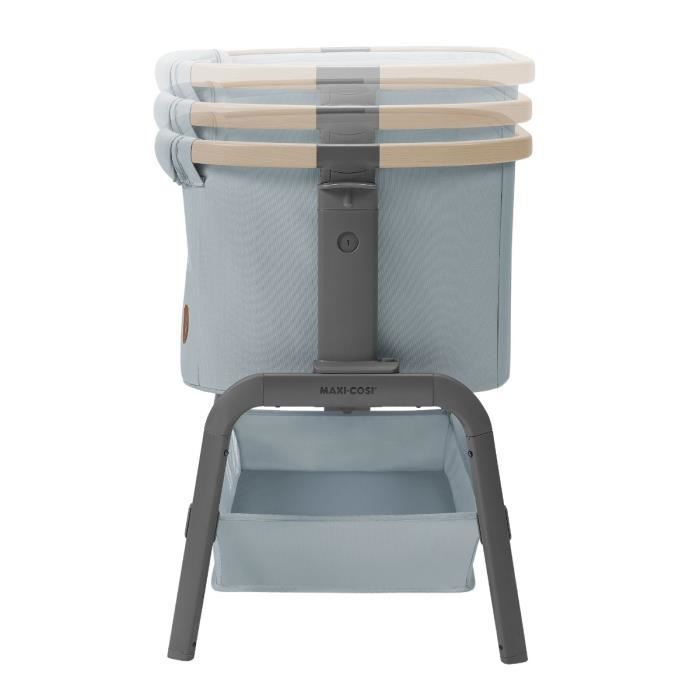 MAXI COSI Iora, Height-Adjustable Co-Sleeping Crib, From Birth to 6 Months (up to 9kg), Beyond Grey ECO